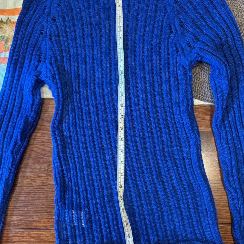 Vibrant Blue Ribbed Sweater - Picture 3 of 4